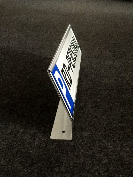 Parkschild- Halterung für KFZ- Schild/Kennzeichen Bodenbefestigung aus Edelstahl – Bild 6