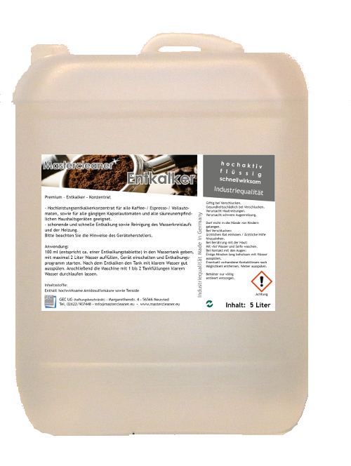 Mastercleaner Entkalker Konzentrat 5 Liter – Bild 3