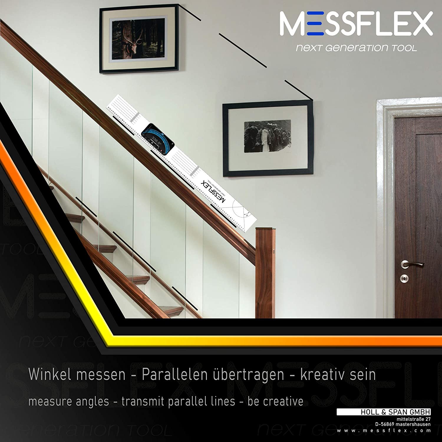 MESSFLEX Wasserwaage Neigungsmesser Winkelmesser mit App für Smartphone – Bild 5