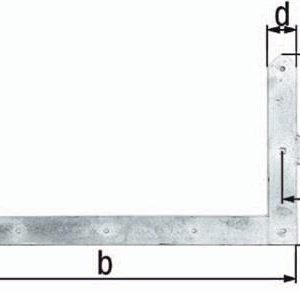 Torwinkelband 600x1000x60x120mm STA TZN li.ob 8mm GAH