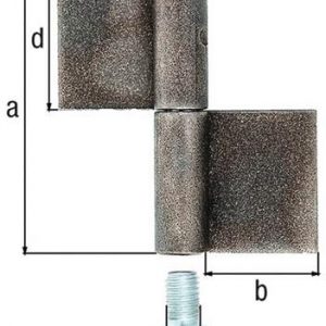 Konstruktionsband Typ K04 2-tlg.z.Anschweißen STA rohRundkopf 120/30/9/60mm GAH