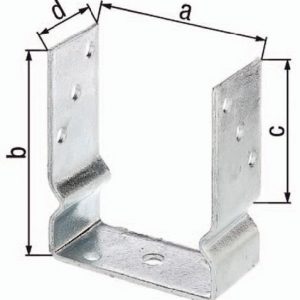 U-Pfostenträger ETA-10/0210 121x150x100x60mm TZN z.Aufschr.GAH
