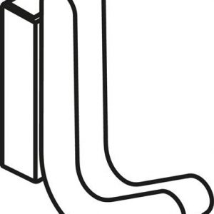 Einzelhaken Ser.477 matt,elastisch Ku.(TPU) 97 lichtgrau H.68mm HEWI