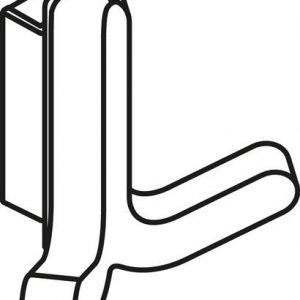 Doppelhaken Ser.477 matt,elastisch Ku.(TPU) 18 senfgelb H.69mm HEWI