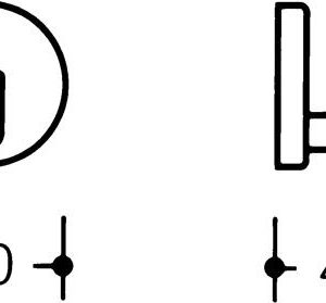 Einzelhaken 477.90B010 einfach A.45mm PA 90 tiefschwarz ma D.50mm HEWI