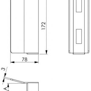 Schiebetorschließkasten 147S-40 blk z.Anschweißen AMF