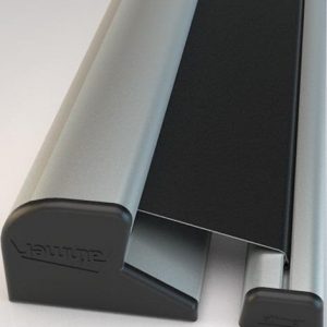 Fingersch.Rollo NR-30 L.1925mm BG silberf.Rollo schwarz ATHMER