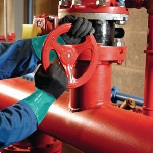 Chemiehandschuh AlphaTec 58-270 Gr.9 grün/grau EN 388,EN 374,EN 1149 Kat.III - VPE: 12