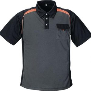 Herrenpoloshirt Gr.M dunkelgrau/schwarz/orange TERRATREND