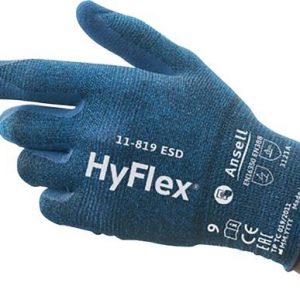 Handschuhe HyFlex 11-819 ESD Gr.10 blau EN 388,EN 16350 PSA II ANSELL - VPE: 12