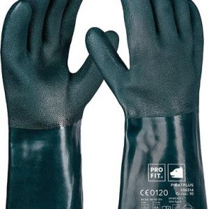 Chemikalienschutzhandschuh Pirat Gr.10 grün PVC EN388,EN ISO374-1 PSAIII PRO FIT - VPE: 12
