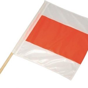 Warnfahne L.750xB.750mm Polyester m.Holzstiel