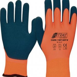 Kälteschutzhandschuh SOFT GRIP W Gr.8 orange/dunkelblau EN 388,EN 511 PSA II - VPE: 12