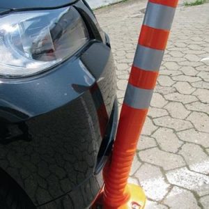 Sperrpfosten TPU schwarz/gelb D.80mm z.Schr.m.Befestigungsmaterial H.750mm