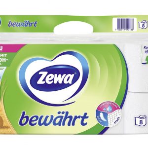 ZEWA Toilettenpapier 'bewährt' 150 Blatt 3-lagig 8er Pack