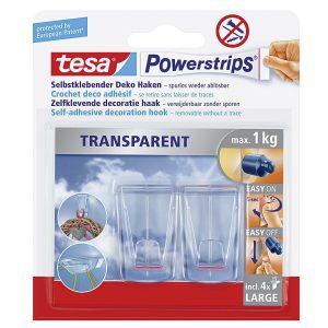TESA Tesa Powerstrips HakenXLtransp 2er Pack