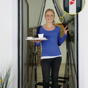 Magnetvorhang Tür Schwarz 100X210cm