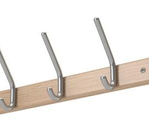 Wandgarderobe Holzprofil Buche 5 Hut-/5 Mantelh.L.700mm Hakenabstand 150mm